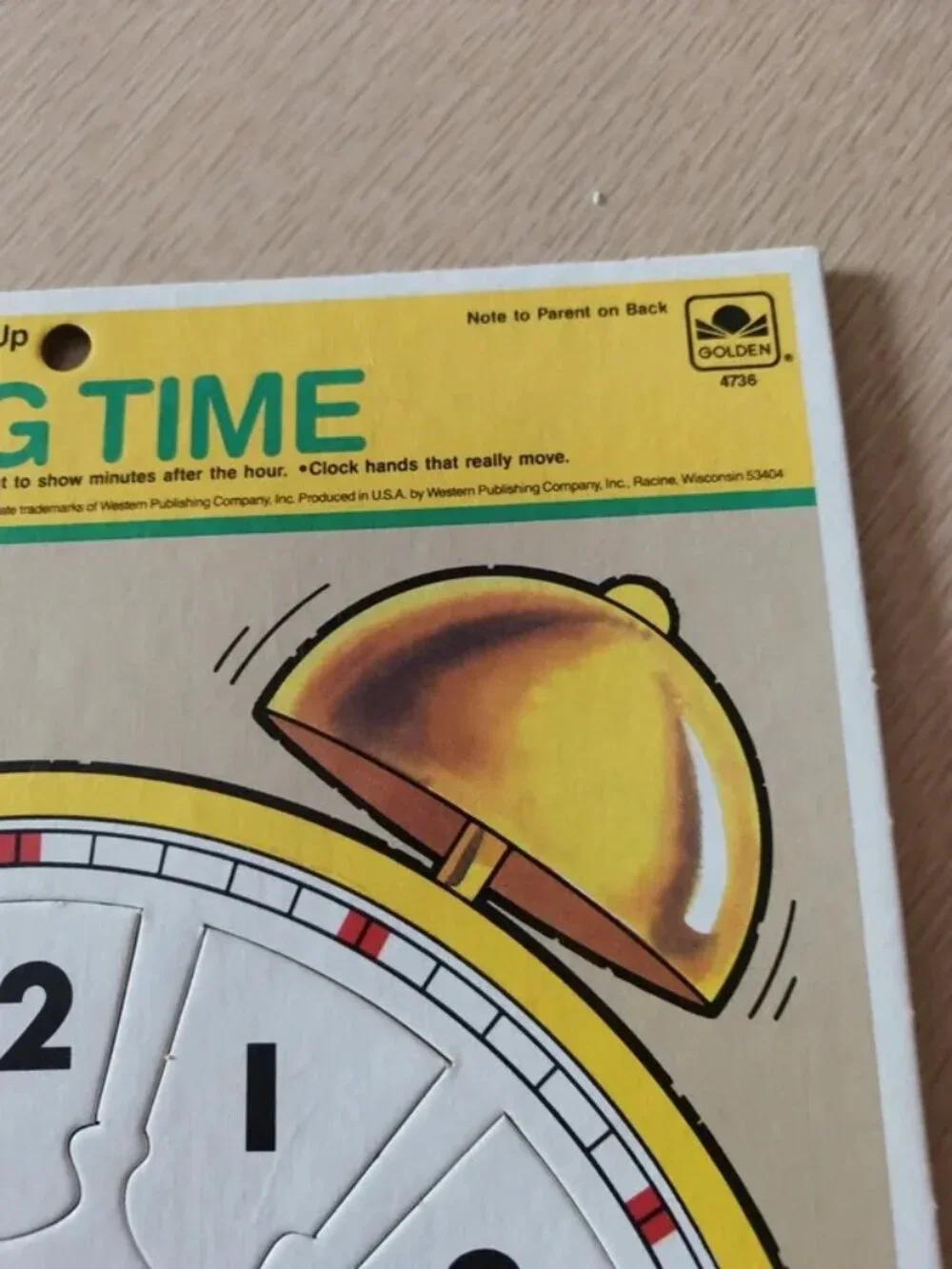Vintage 1980's Golden Step Ahead Telling time Game Learning Activity Puzzle